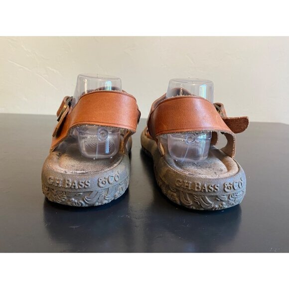 GH Bass & Co Sunjuns Brown Leather Strappy Comfort Slingback Sandals Mens 10M - Picture 8 of 13